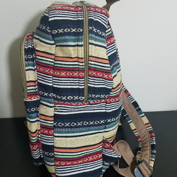 MOVING SALE FINAL PRICE Brand new handmade cotton boho chic backpack - Picture 3 of 4